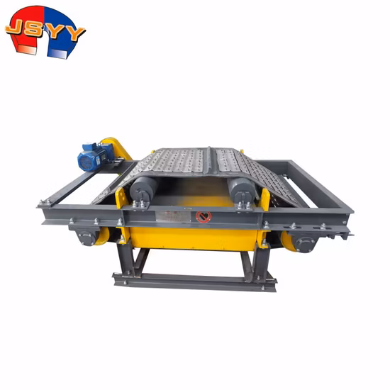 Clasificación de latas de bebidas de hierro Separador magnético permanente Cinta transportadora Sobrebanda para separación magnética de metales