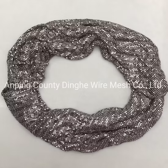 Tela metálica tejida con lentejuelas metálicas con varios colores